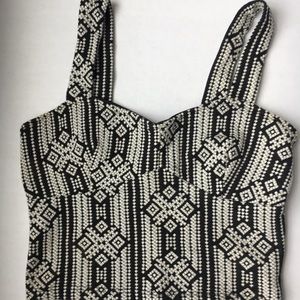 Black and white crop top